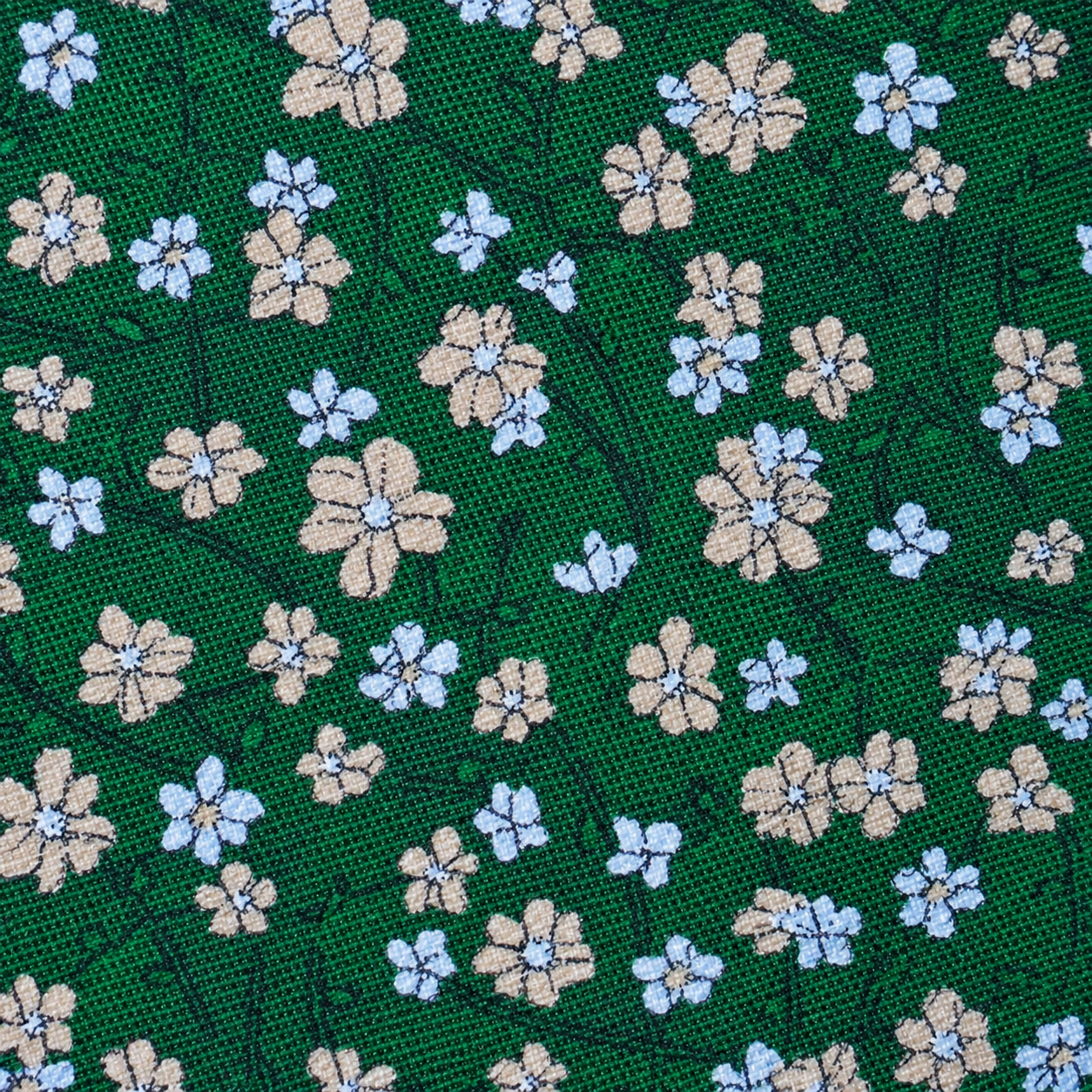 Aura Stuff Green Floral Slim Men's Necktie