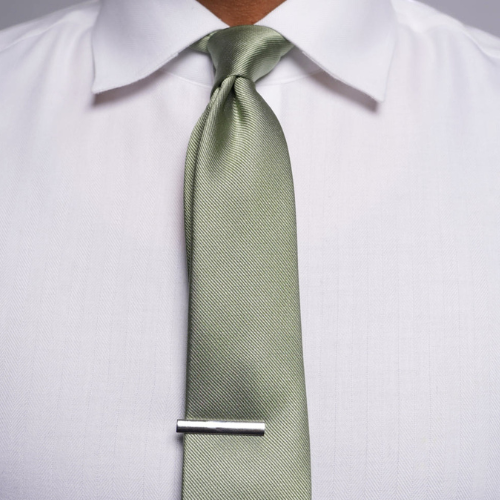 Aura Stuff Light Sage Green Neck Tie for Men