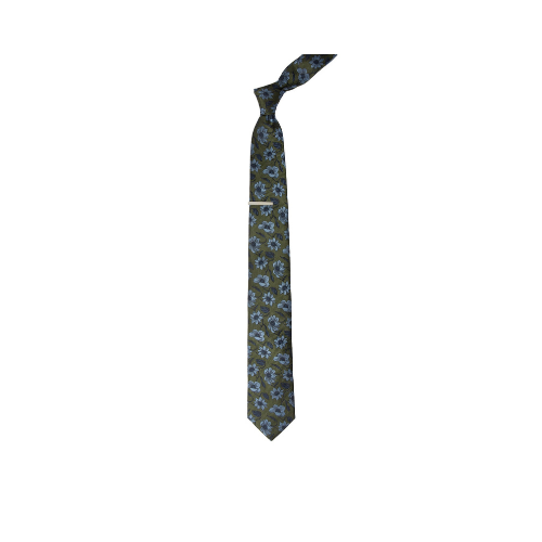 Aura Stuff Blue Floral Necktie for Men